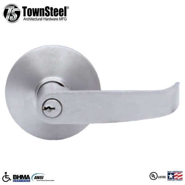 F09 Storeroom, Night Latch, Key Retracts Latch Bolt, for Concealed V/R Exit Device, SC Kwy, Satin Ch
